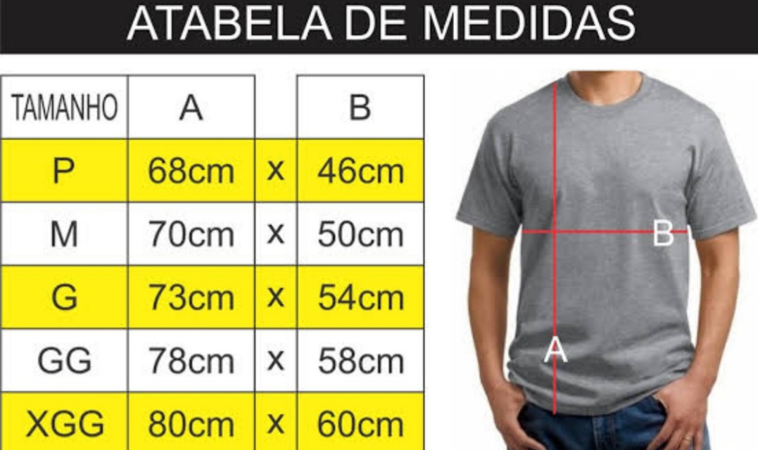 TAMANHO CAMISA